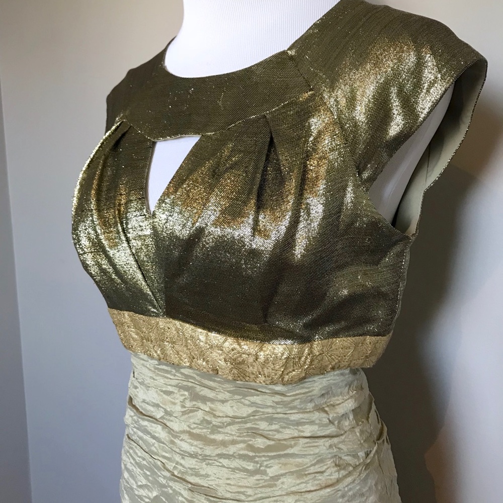 Nicole Miller Gold Silk Dress